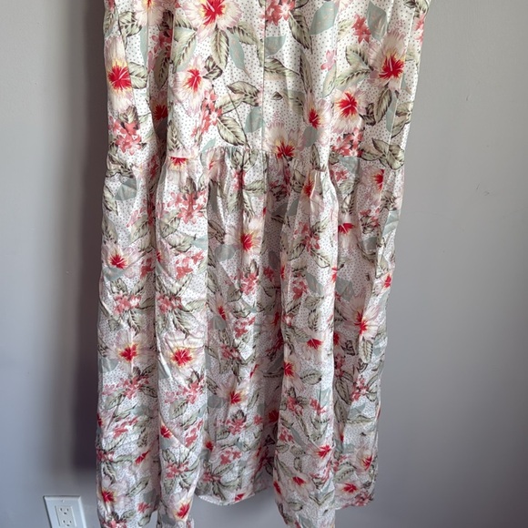 NEW Rebecca Taylor Kamea Fluer Bow Midi Dress in Snow Combo. 12 - Picture 9 of 13